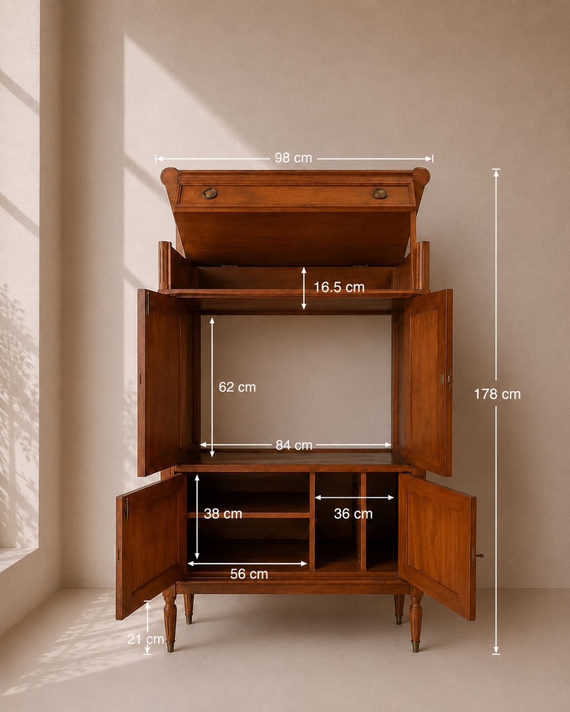 French Louis XVI Style TV Cabinet - French antique cabinets 3