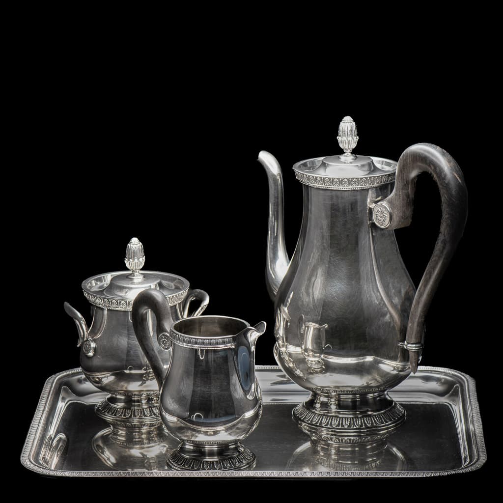 Rare Silver-plated Christofle Malmaison set - French antique decorative objects 5