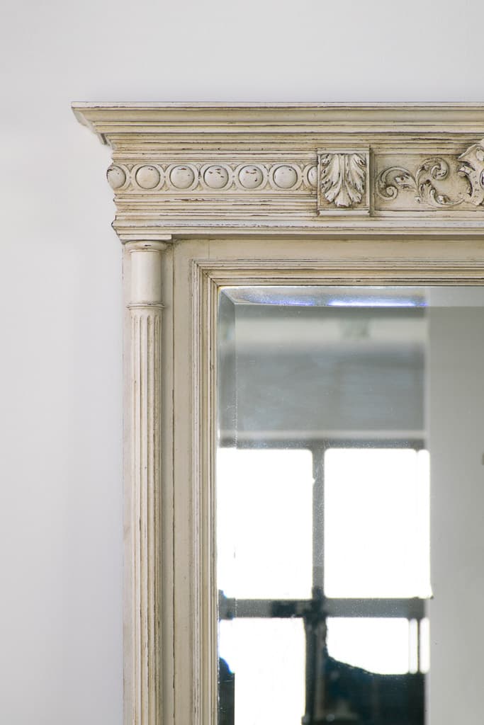 Large Louis XVI Painted Wood Antique Mirror - French antique mirrors 2