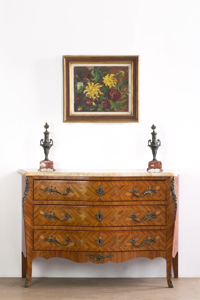 French Marquetry Louis XV Ormolu-mounted Chest - French antique chest of drawers 4