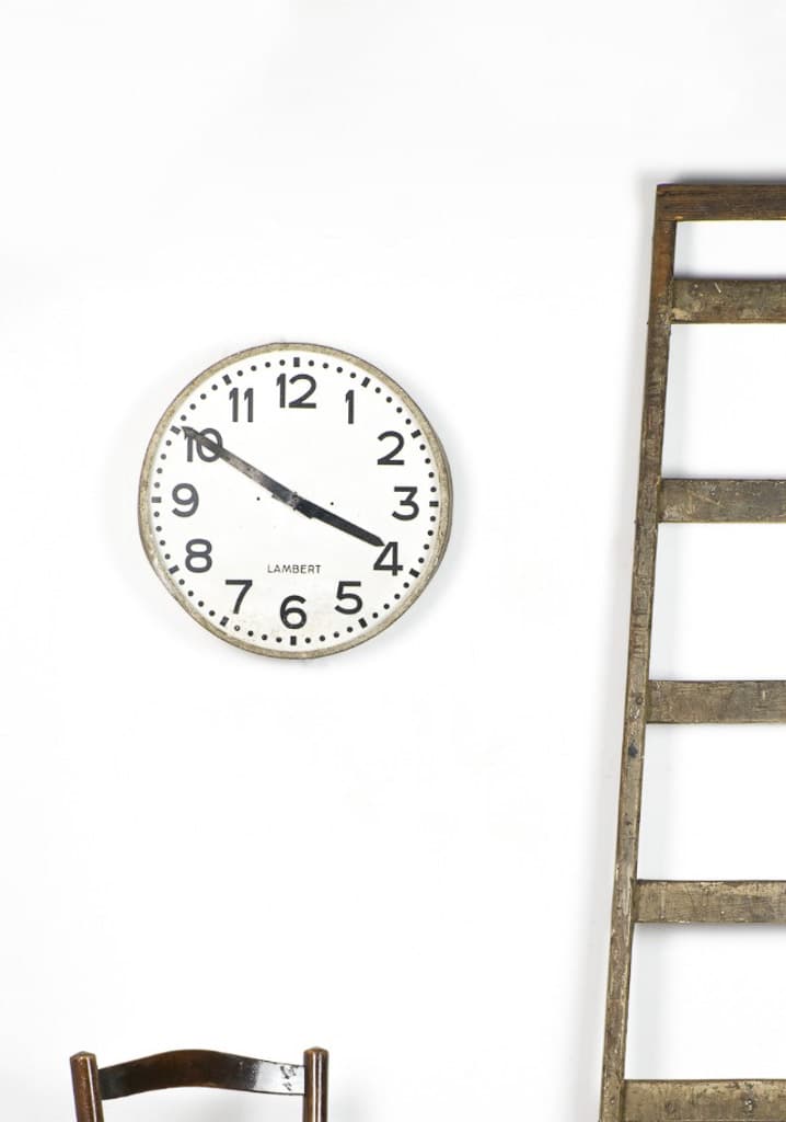 French Industrial Style Factory Clock - French antique decorative objects 2