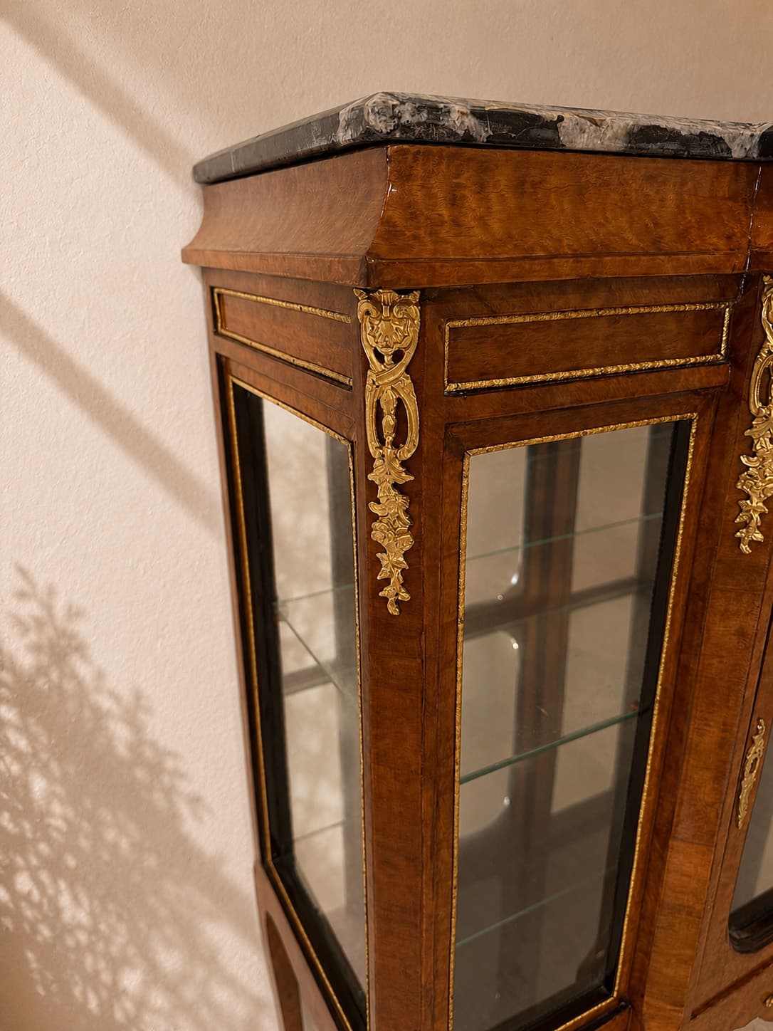 French Louis XVI Revival Antique Marble-Top Vitrine Cabinet - French antique 展示櫃 4
