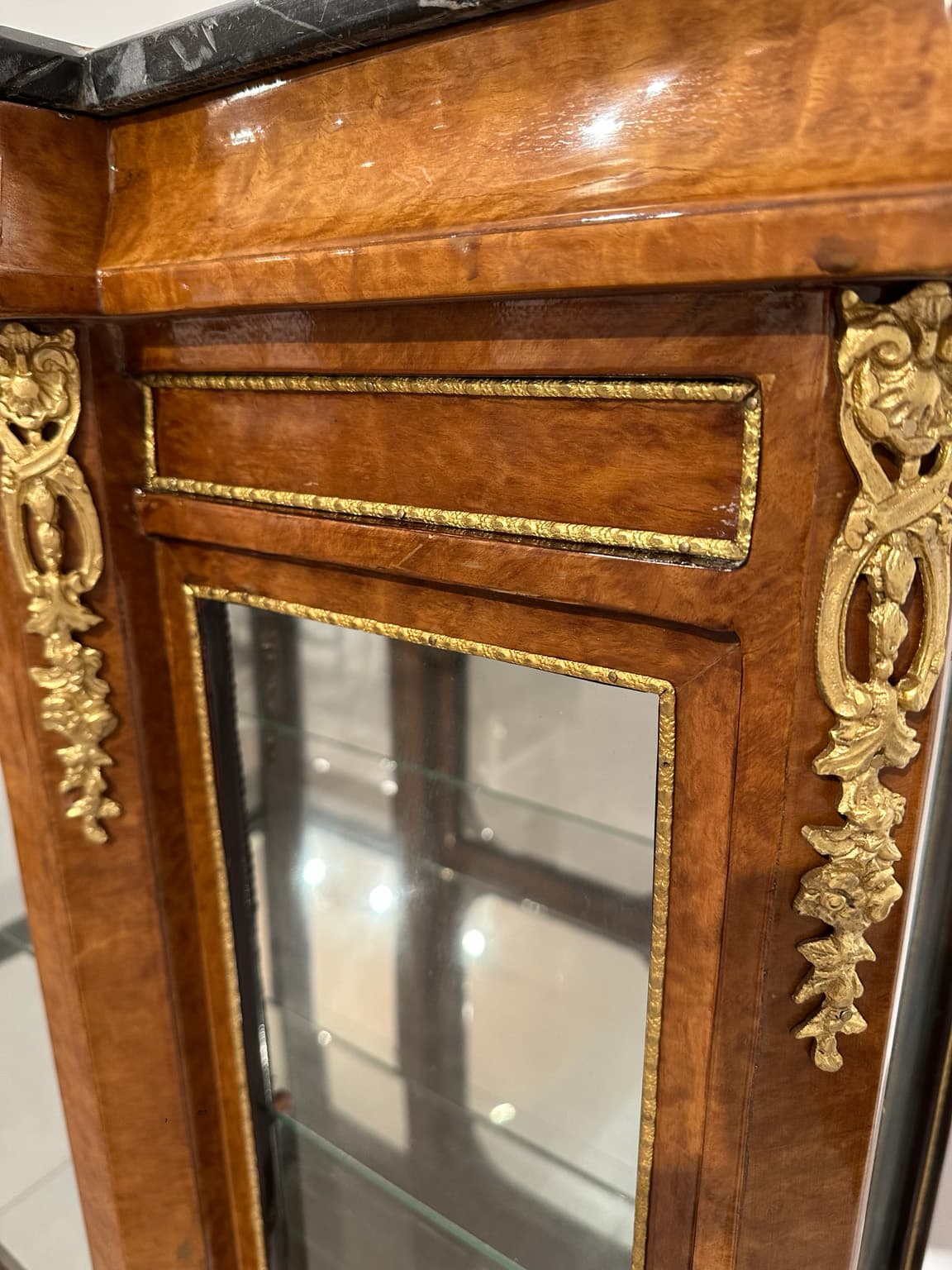 French Louis XVI Revival Antique Marble-Top Vitrine Cabinet - French antique 展示櫃 5