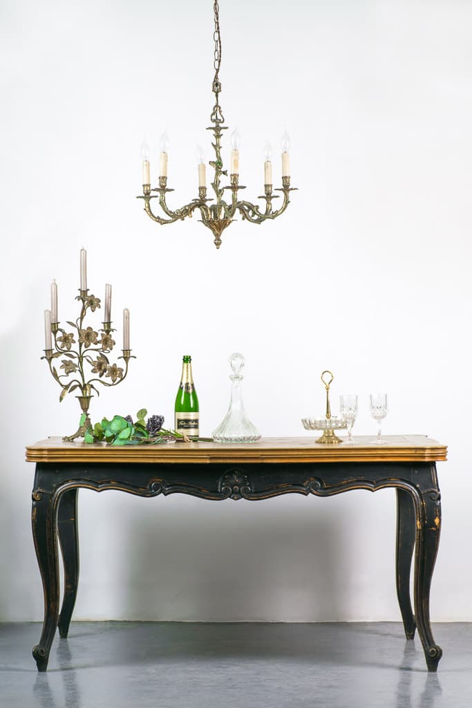 Elegantly Painted French Louis XV Style Dining Table - French antique dining tables 3
