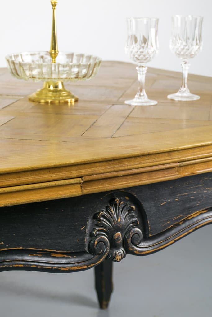 Elegantly Painted French Louis XV Style Dining Table - French antique dining tables 2