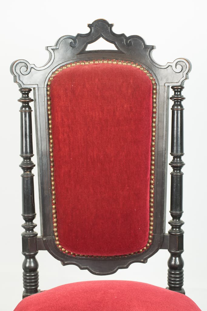 Single Napoleon III Upholstered Chairs - French antique chairs 3