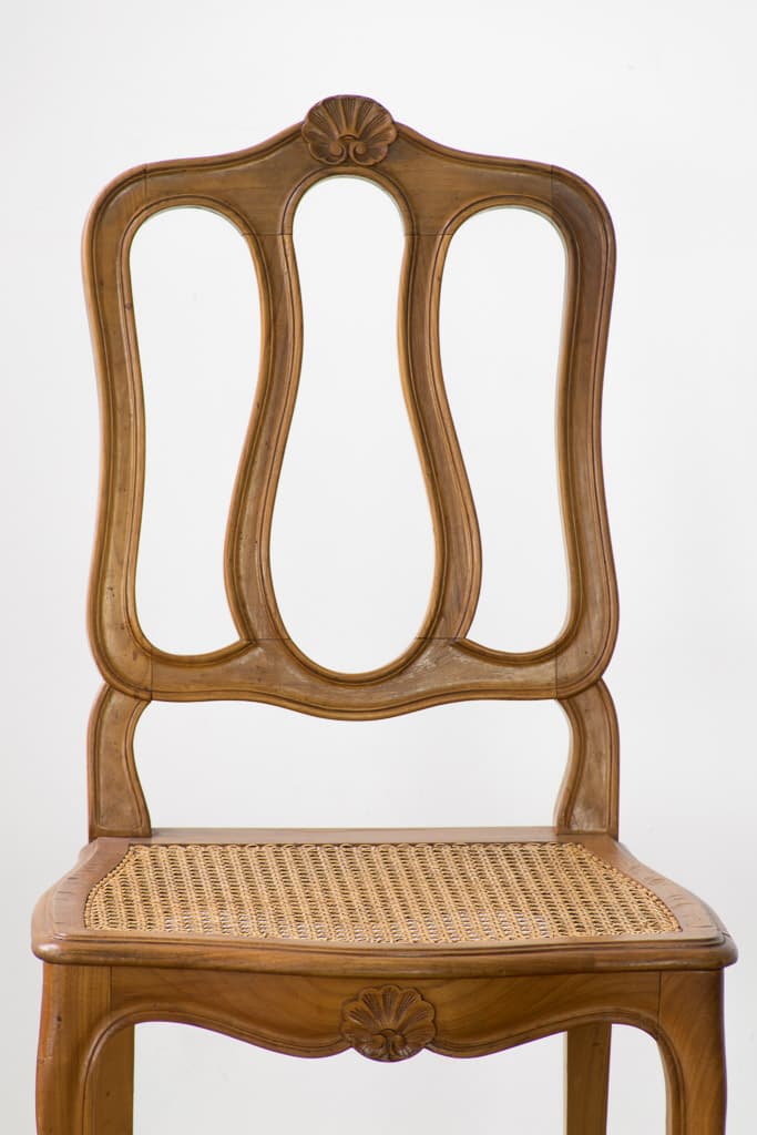 Set of Six French Louis XV Style Cane Chair - French antique dining chairs 3