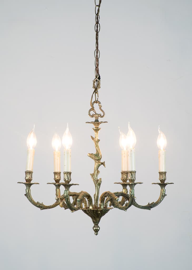 French Louis XVI Style Chandelier, Original Patina - French antique chandeliers & pendants 2