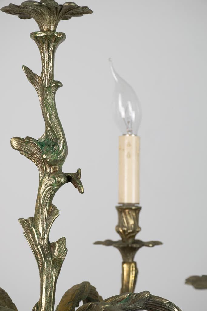 French Louis XVI Style Chandelier, Original Patina - French antique chandeliers & pendants 3