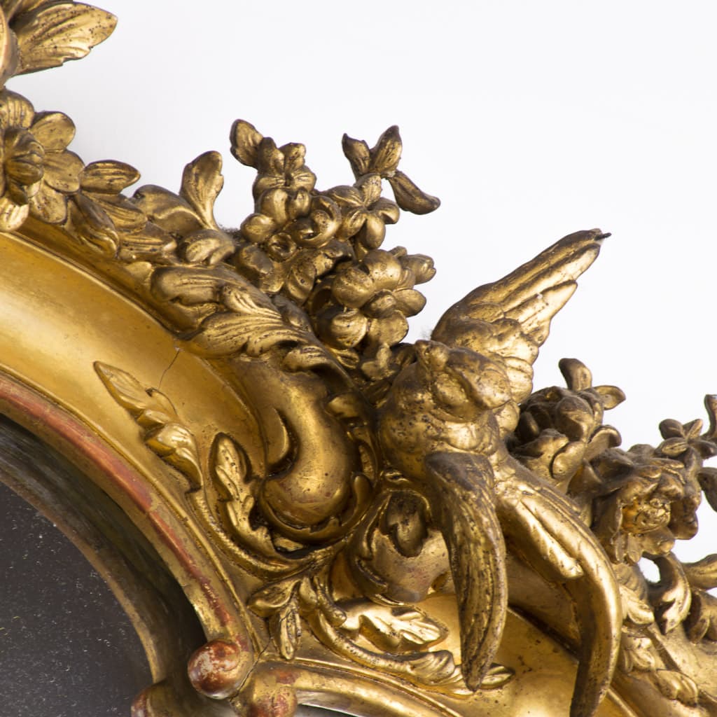 Louis XV Style Rococo Gilt wood Full Height Mirror - French antique mirrors 5