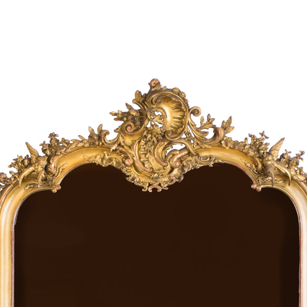 Louis XV Style Rococo Gilt wood Full Height Mirror - French antique mirrors 6