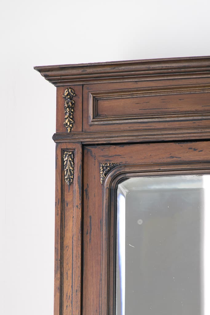 French Louis XVI Revival Mirrored Wardrobe with Bronze Mounts - French antique bookcases & armoires 3