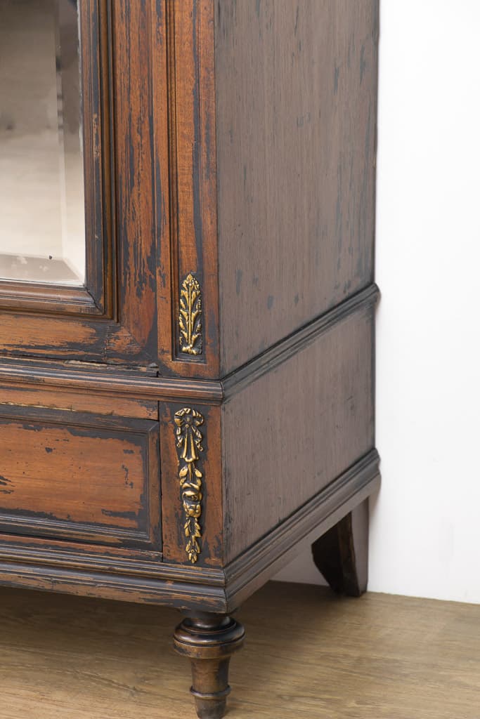 French Louis XVI Revival Mirrored Wardrobe with Bronze Mounts - French antique bookcases & armoires 4