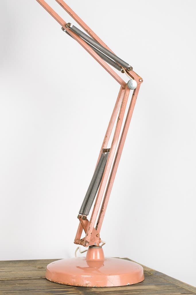 Pink Luxo Articulating Desk Lamp - French antique table lamps 3