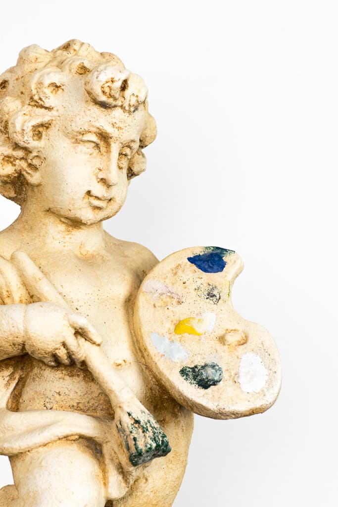 French Cherub Statue - French antique decorative objects 3