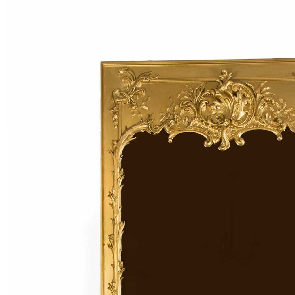 18th Century Gilt wood Overmantel Full Height Mirror - French antique mirrors 2
