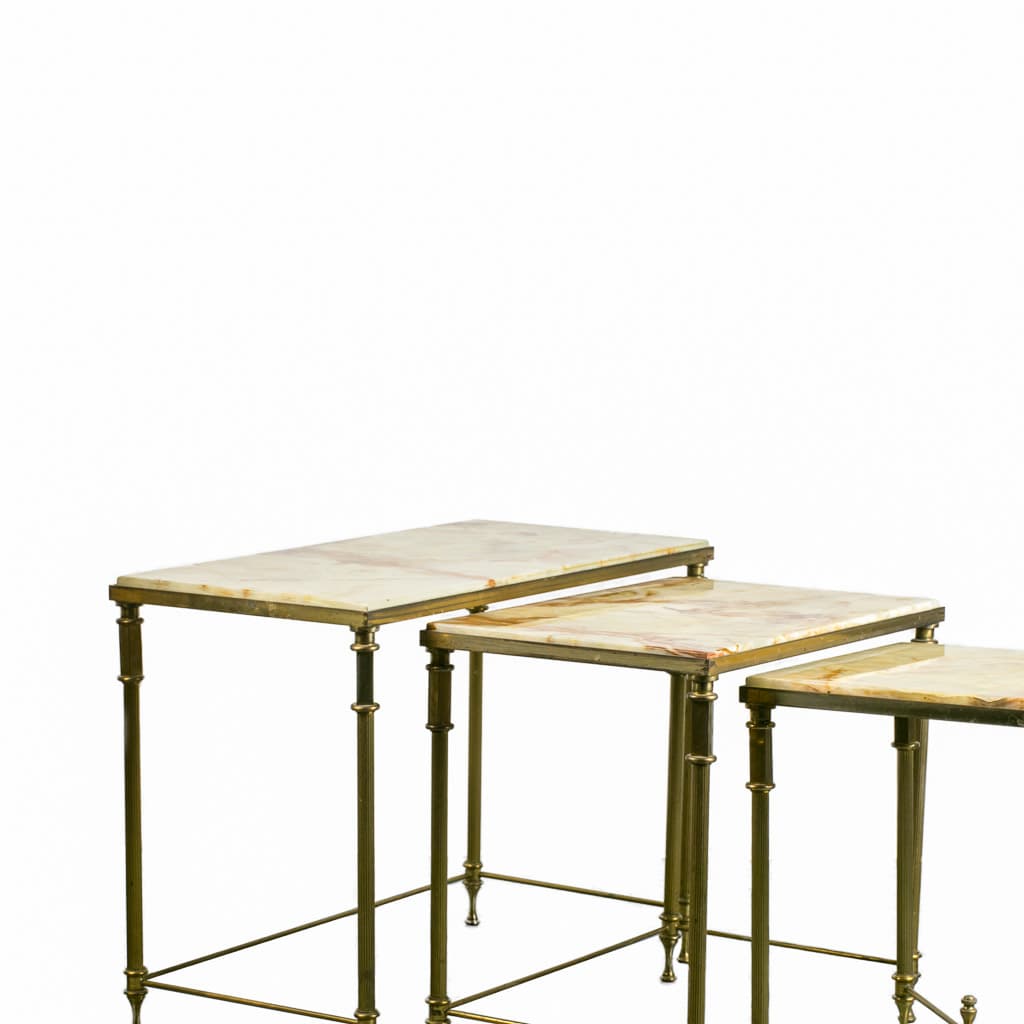 Set of Three French Art Deco Low Table - French antique coffee tables 2