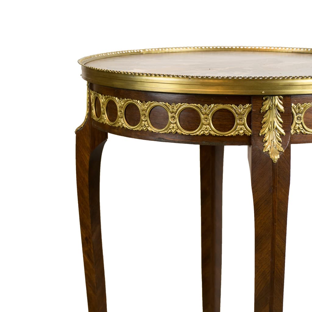Elegant 19th Century Louis XVI Style Oval Side Table - French antique side tables 2