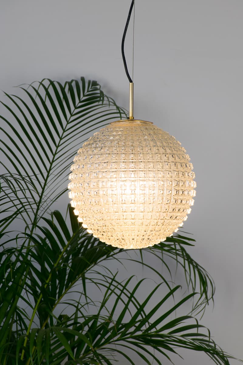 French Vintage Globe Glass Pendant Light - French antique chandeliers & pendants 2