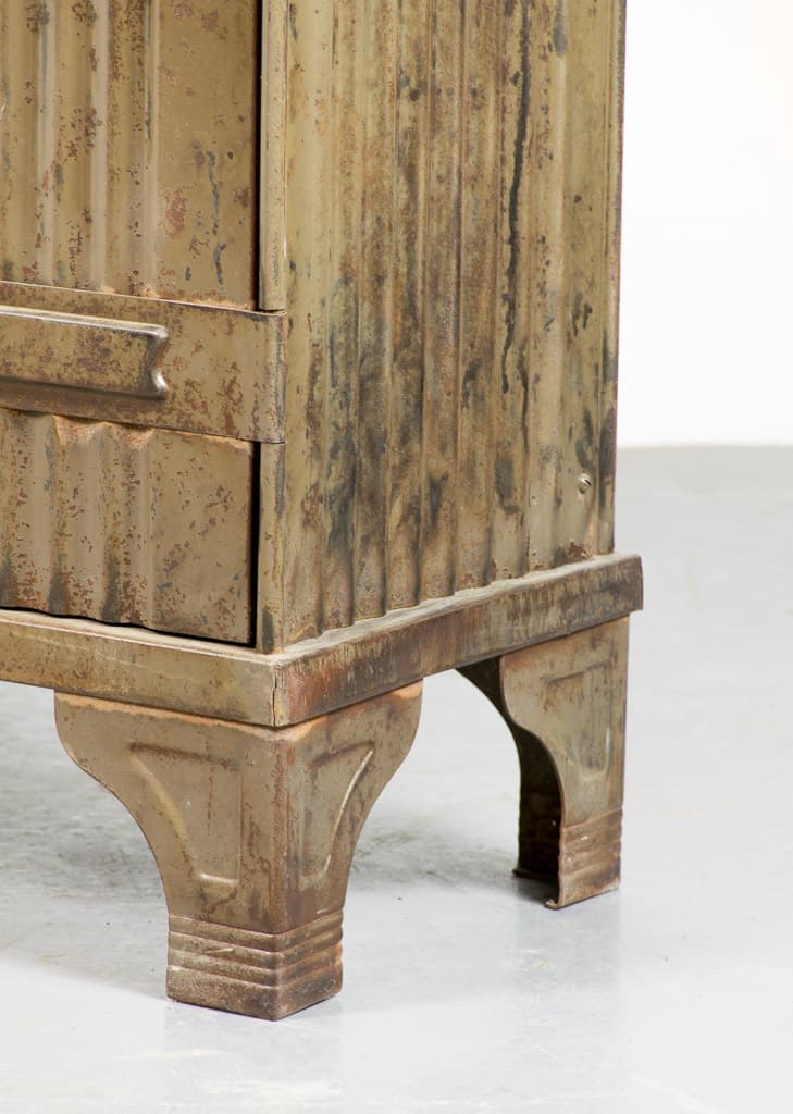 French Strafor Industrial Metal Cabinet - French antique industrial cabinets 4