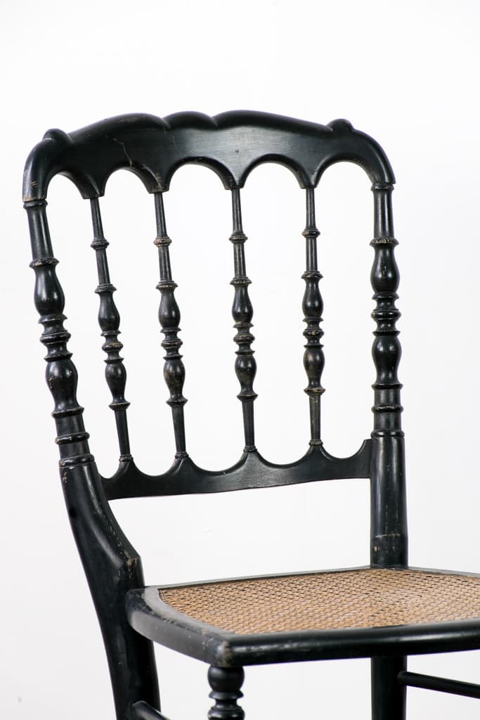 Pair of Late 19th Century Napoleon III Cane Seat Chairs - French antique chairs 2