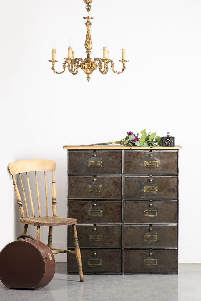 French Industrial Metal Cabinet, by Roneo - French antique industrial cabinets 2