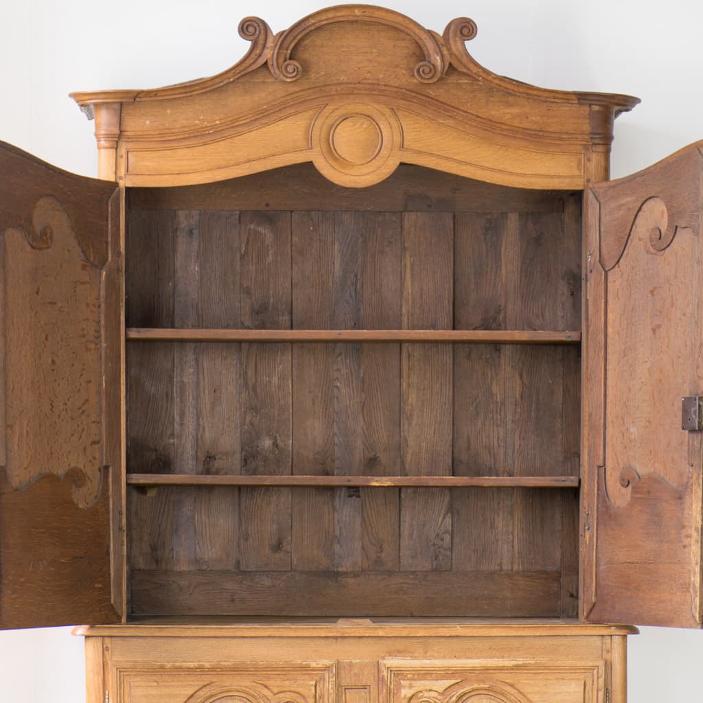 One of a Kind French Provincial Oak Buffet Deux Corps - French antique bookcases & armoires 3