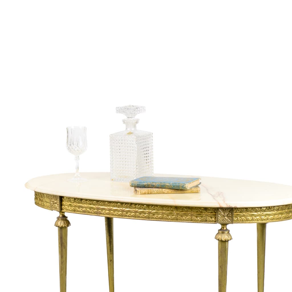 French Art Deco Ovale Low Table - French antique coffee tables 2