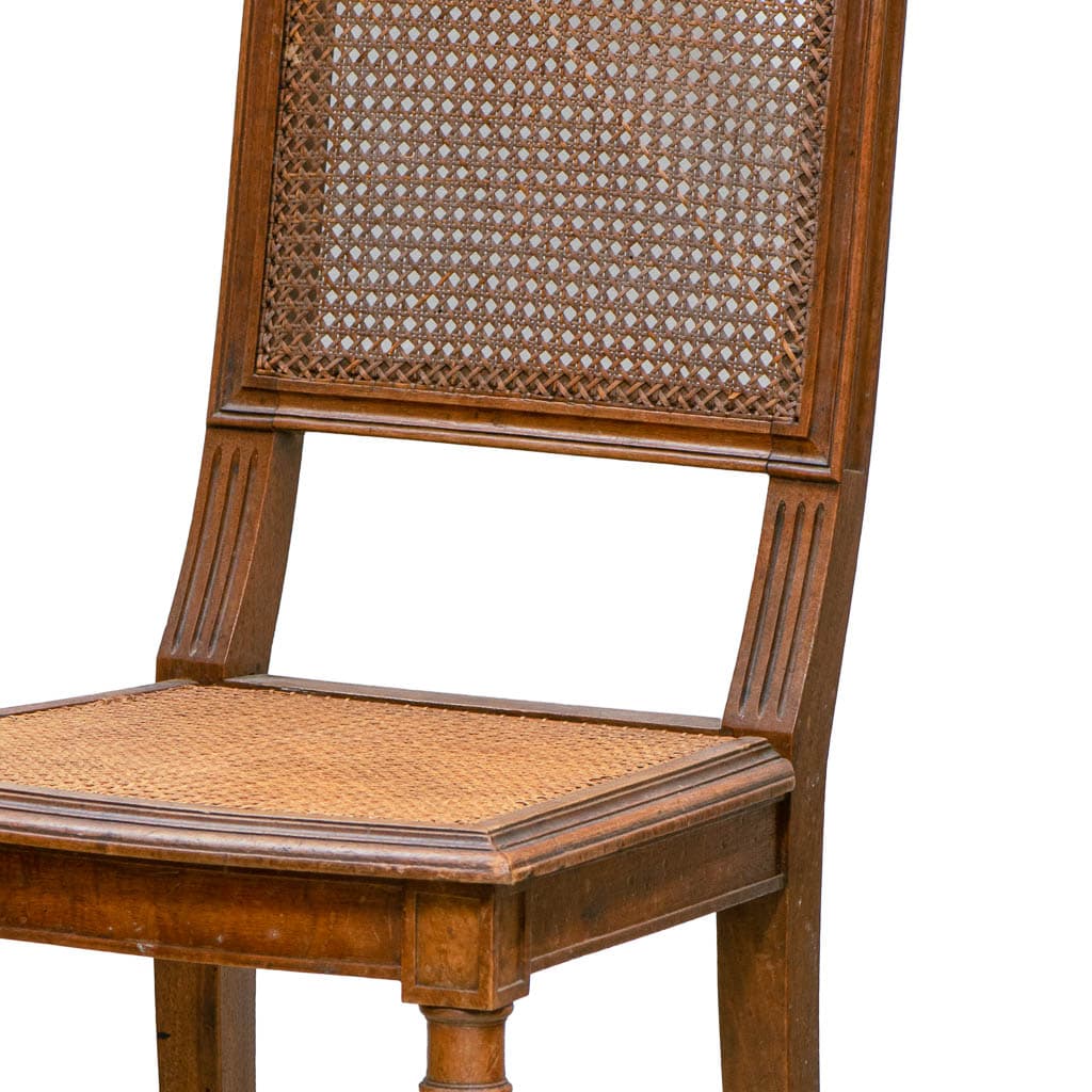 Pair of Elegant Louis XVI Style Caned Chairs - French antique chairs 3