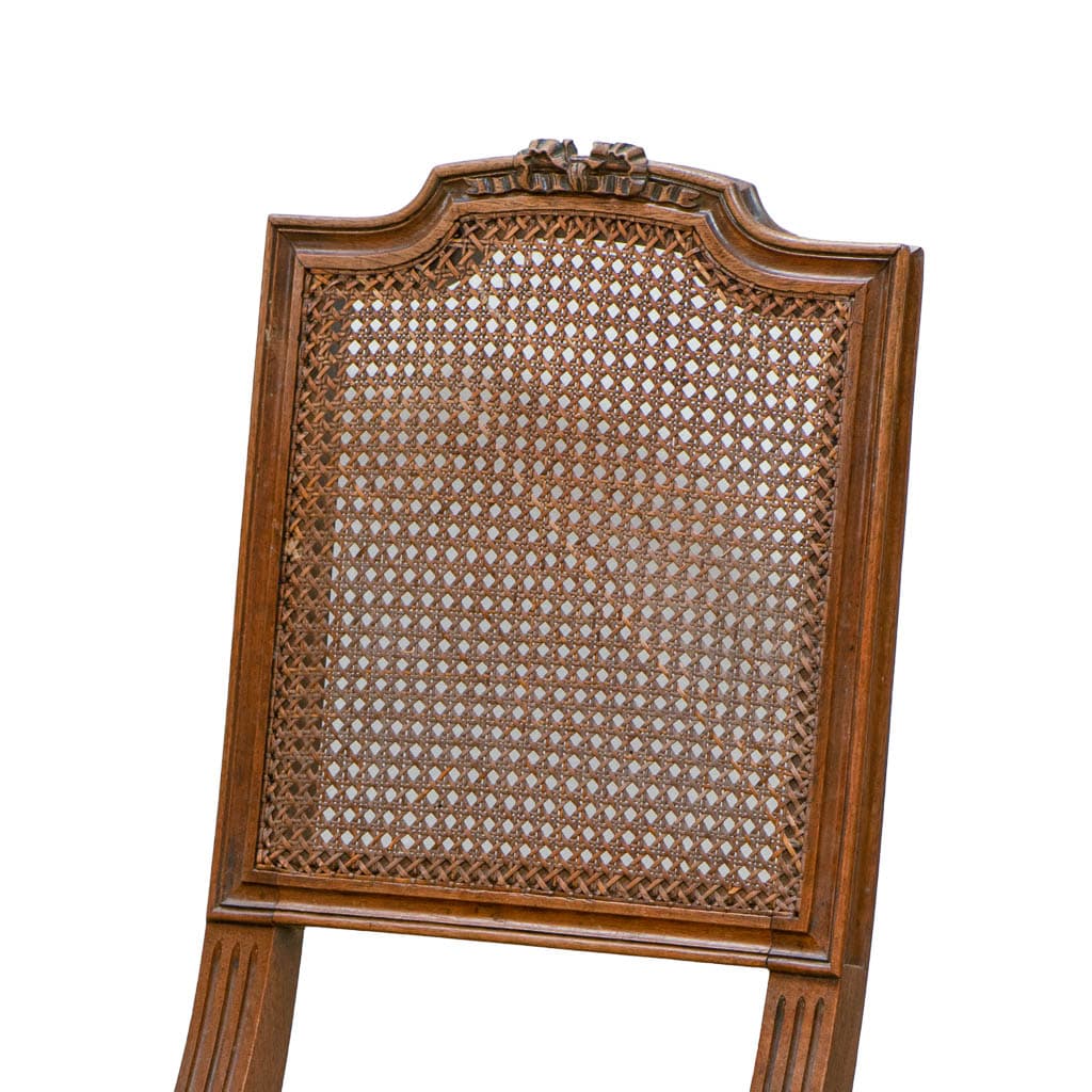 Pair of Elegant Louis XVI Style Caned Chairs - French antique chairs 2
