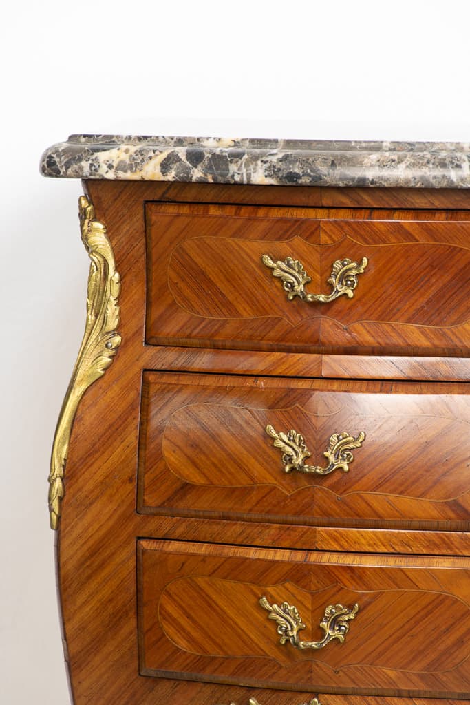 Pair of French Louis XV Style Mahogany Sideboard - French antique side tables 4
