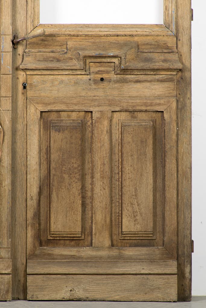 Pair of Old French Bistro Doors, Original Patina - French antique doors 4