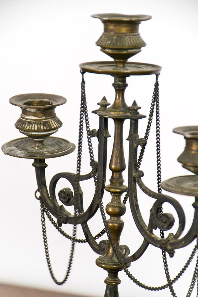 Pair of French Napoleon III Candlestick - French antique decorative objects 2