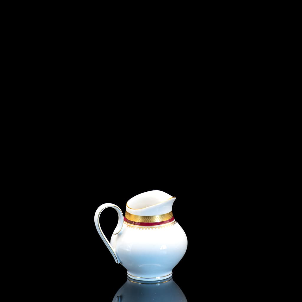 Bavarian White, Gold and Red Porcelain Tea set - French antique decorative objects 3