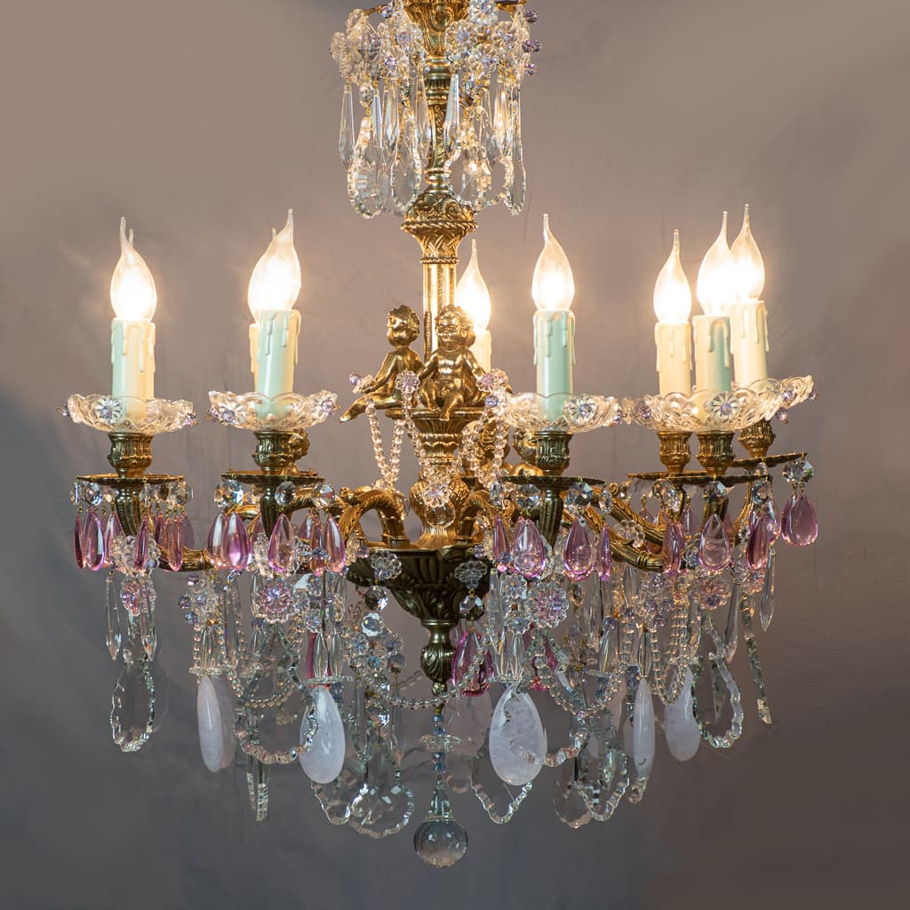 Elegant Antique French Fine Cut Crystal Chandelier - French antique chandeliers & pendants 5