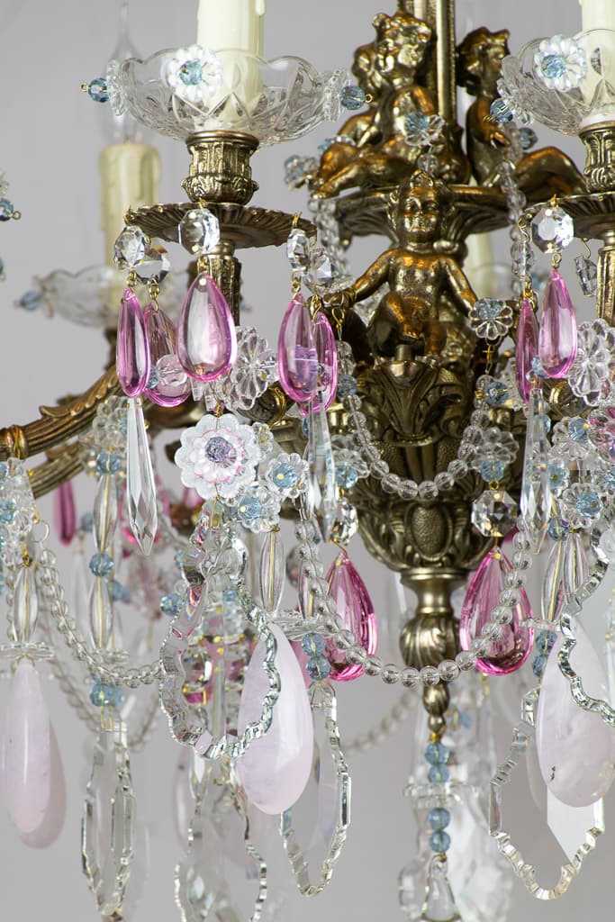 Elegant Antique French Fine Cut Crystal Chandelier - French antique chandeliers & pendants 3