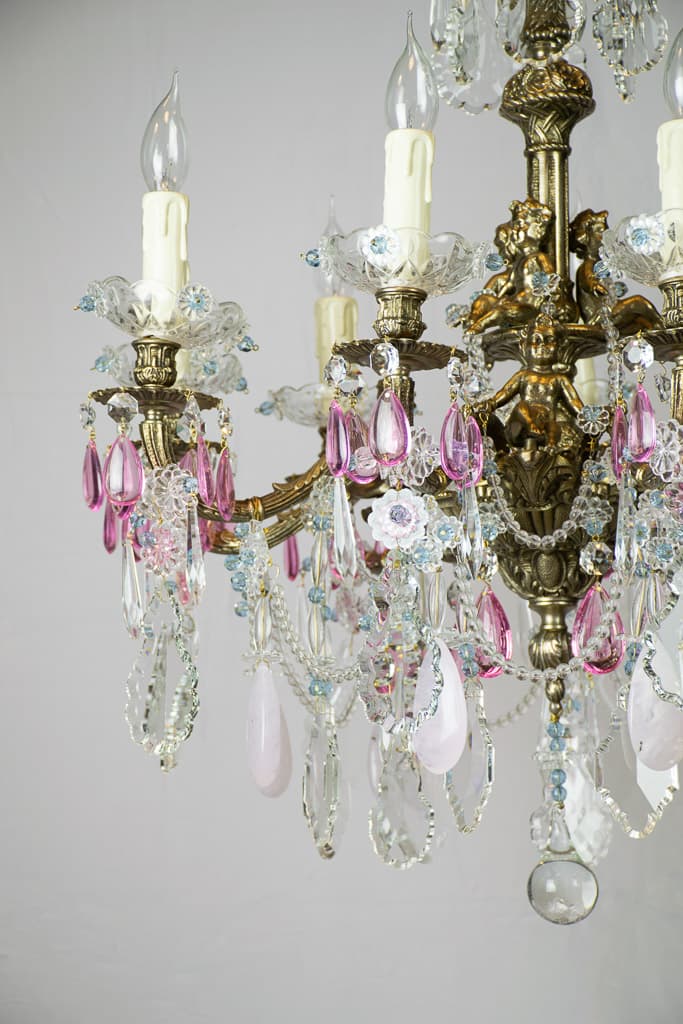 Elegant Antique French Fine Cut Crystal Chandelier - French antique chandeliers & pendants 2