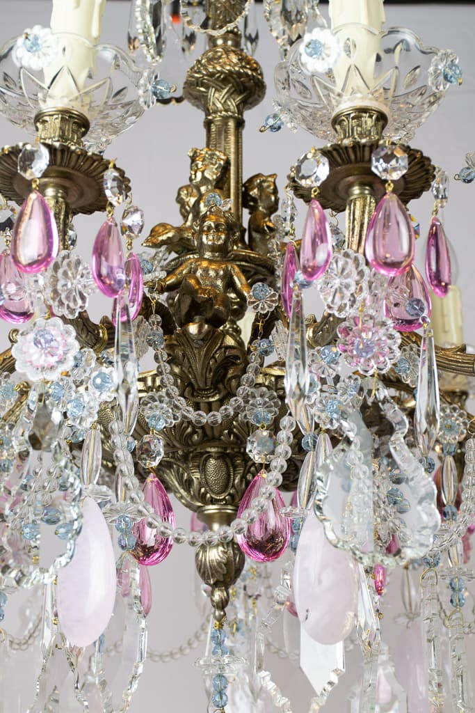 Elegant Antique French Fine Cut Crystal Chandelier - French antique chandeliers & pendants 4