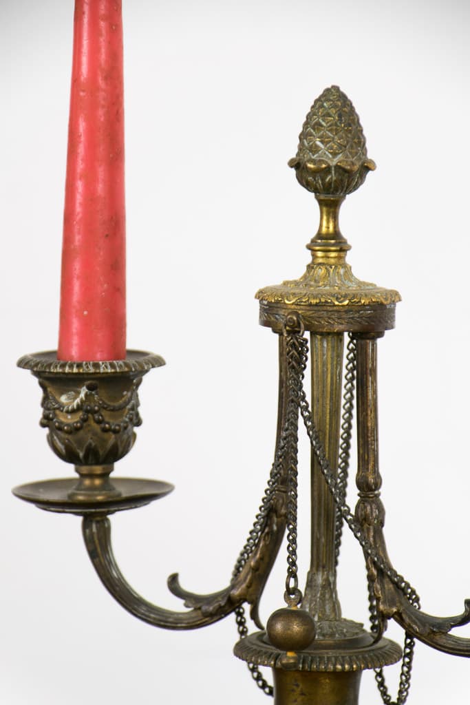 Pair of French Louis XV Style Candlestick - French antique decorative objects 3