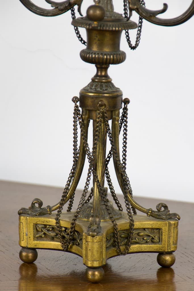 Pair of French Louis XV Style Candlestick - French antique decorative objects 4