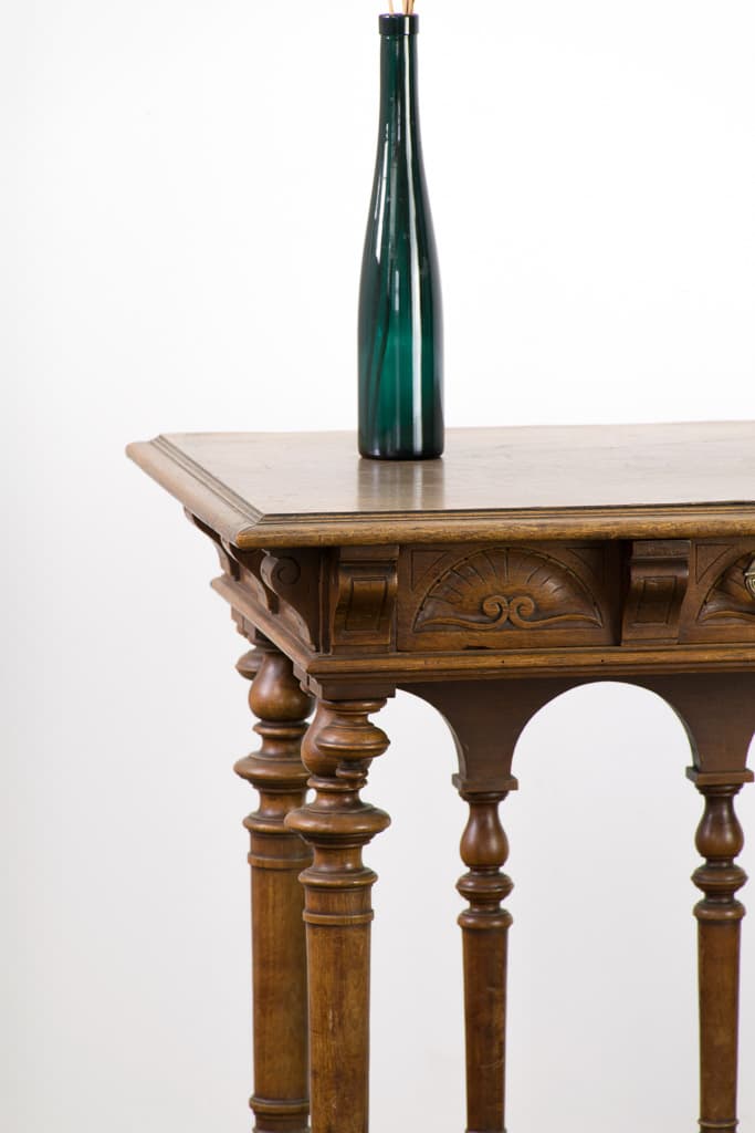 Tiny French Henri II Style Table, Oak - French antique side tables 2