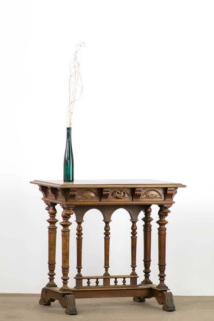 Tiny French Henri II Style Table, Oak - French antique side tables 4