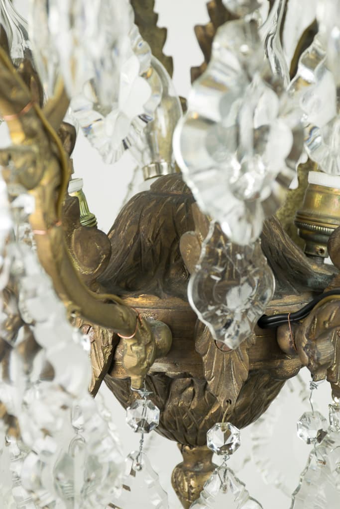 Imposing French Louis XV Style Crystal Chandelier - French antique chandeliers & pendants 4