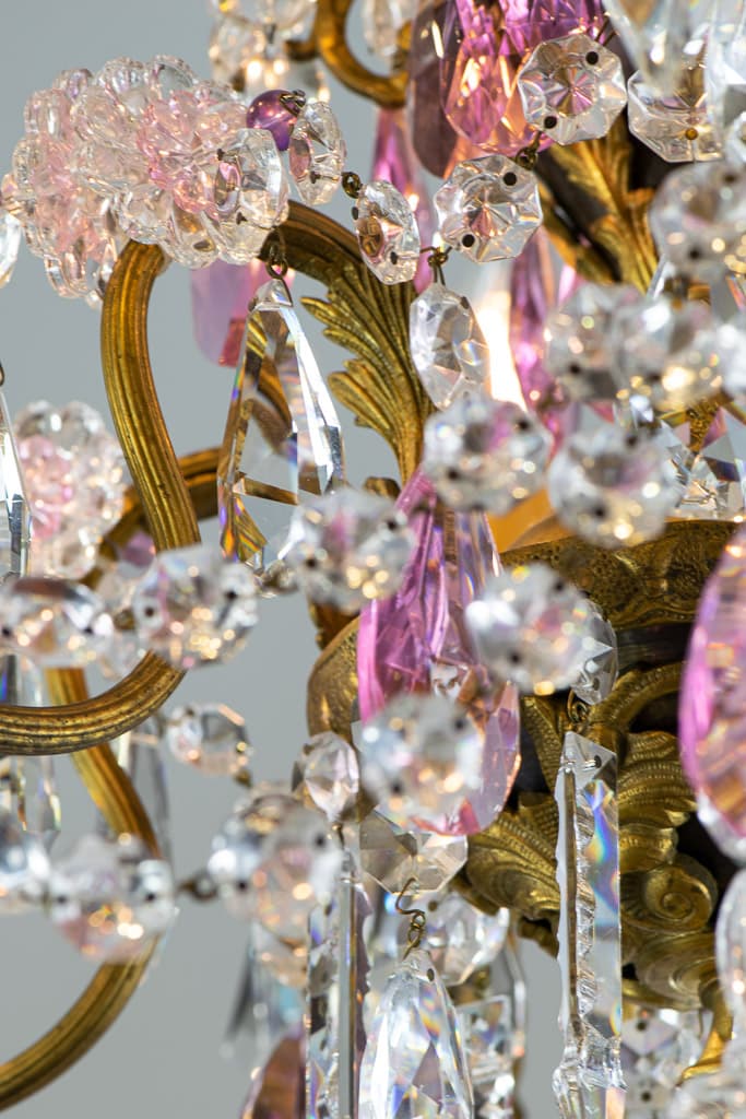Elegant French Antique Fine Cut Crystal Chandelier - French antique chandeliers & pendants 4