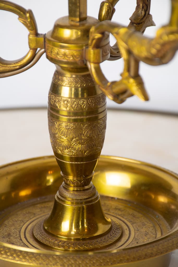 Early 20th Century Brass Bouillote Desk Lamp - French antique table lamps 2