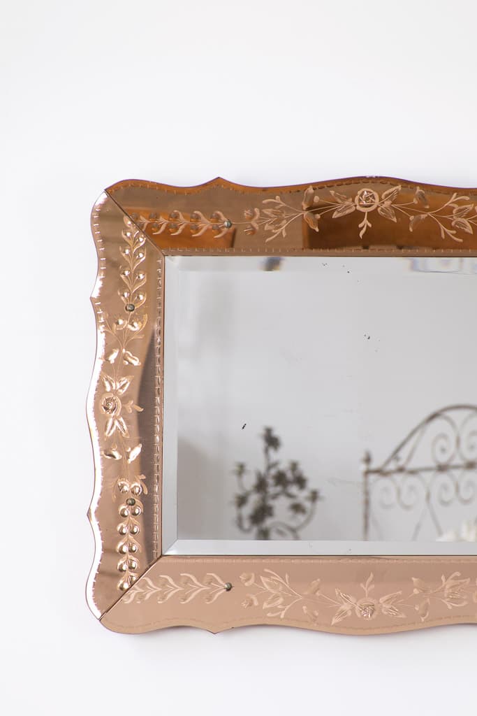 Italian Venetian Style Glass Mirror, circa 1940 - French antique mirrors 3