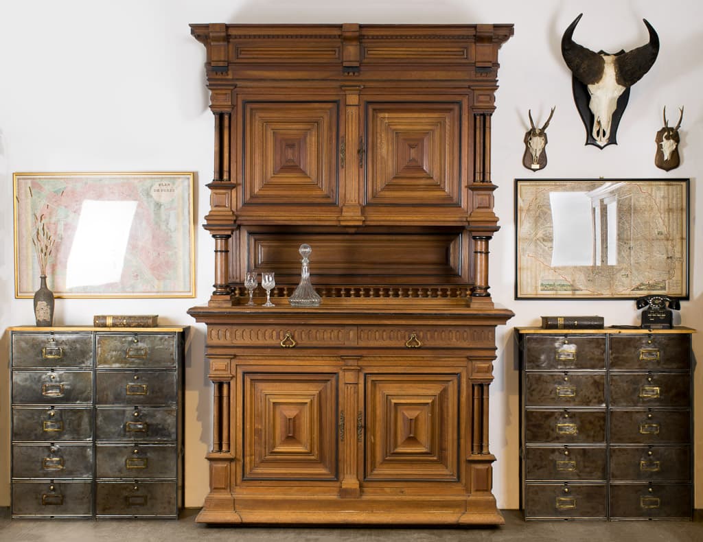 One of a Kind French Henry II Style Antique Cabinet - French antique bookcases & armoires 5