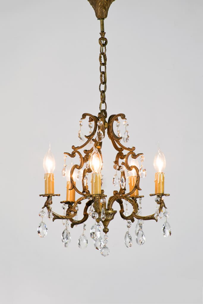 French Louis XV Style Crystal Chandelier - French antique chandeliers & pendants 2