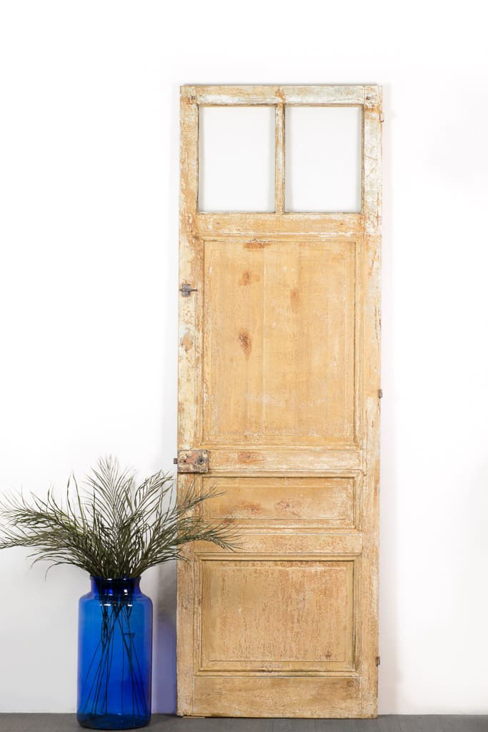Late 19th Century French Country Pine Door with Antique Glass - French antique doors 4