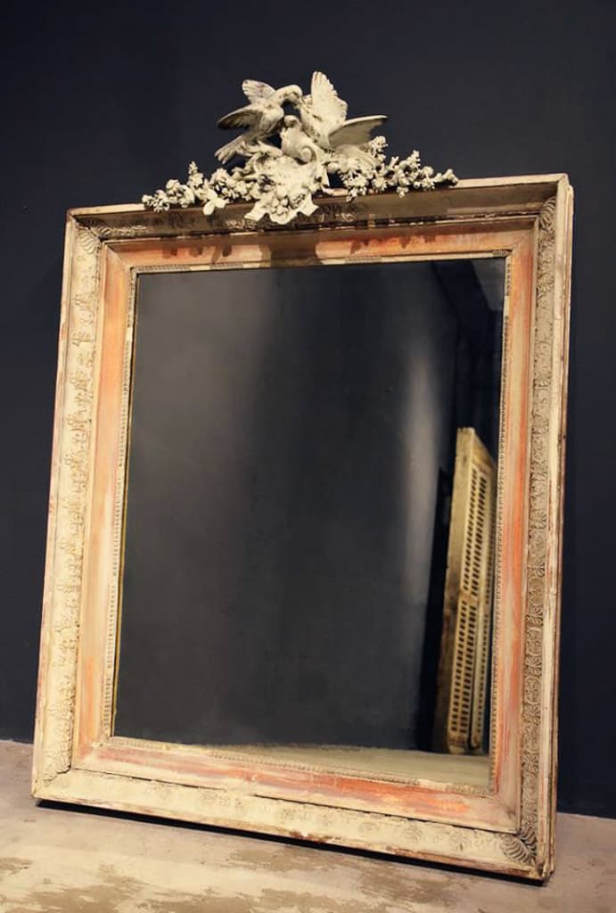 French Mercury Lovebirds Mirror - French antique mirrors 2